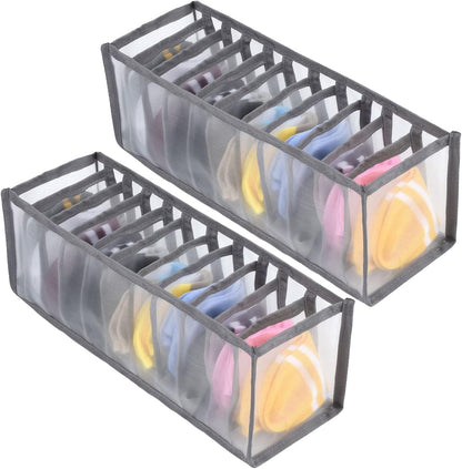 Wardrobe Clothes Organizer, Drawer Organizer for Clothing, Closet Organizers and Storage, Drawer Dividers for Clothes, Mesh Separation Box for Thin Jeans, Trousers, T-shirts, Skirts