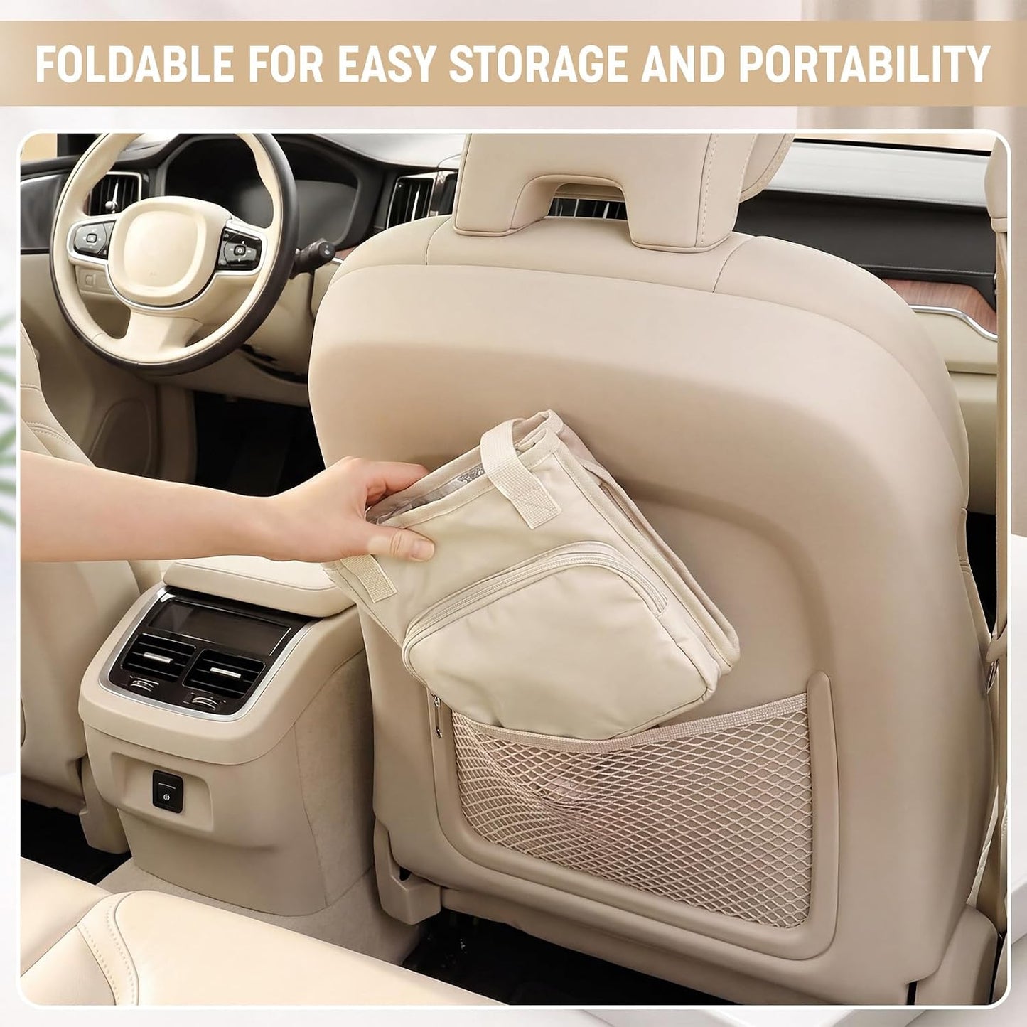 4 Compartments Drink Carrier Bag with Strap,Strawberry,Beige | Insulated Water Bottle Holder, Portable Tumbler Carrier Caddy, Car Commute to Work Coffee Drinking Takeout for Teacher