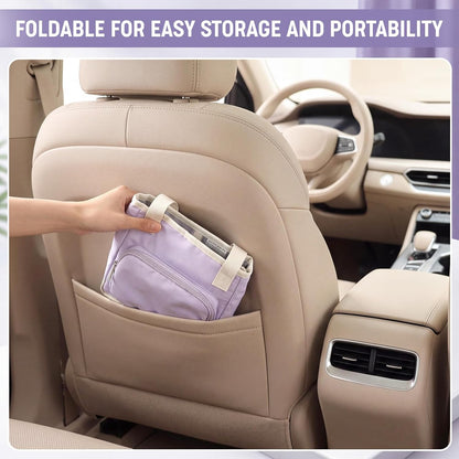 4 Compartments Drink Carrier Bag with Strap,Strawberry,Beige | Insulated Water Bottle Holder, Portable Tumbler Carrier Caddy, Car Commute to Work Coffee Drinking Takeout for Teacher