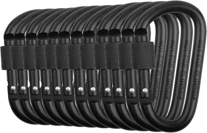 Locking Carabiner Clip, Vonpri 3 Inch D Ring Clips Spring Snap Key Chain Hook Screw Gate Aluminum Carabiners for Outdoor Travel Camping Fishing Hiking Backpack