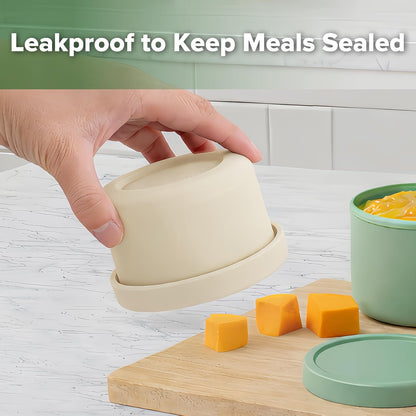 Silicone Baby Food Containers with Leakproof Lids, 5 oz, 3-Pack