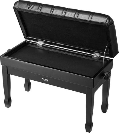 Piano Bench 22" x 13" x 19.3" Keyboard Chair 19.3"-22.8" Adjustable