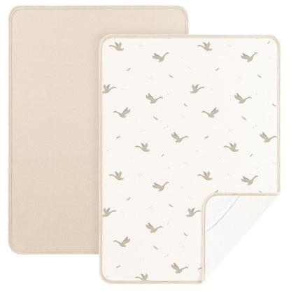 Baby Portable Foldable Changing Pad 2 Pack, Travel Changing Mat 35×29.5 inch Apricot Pink