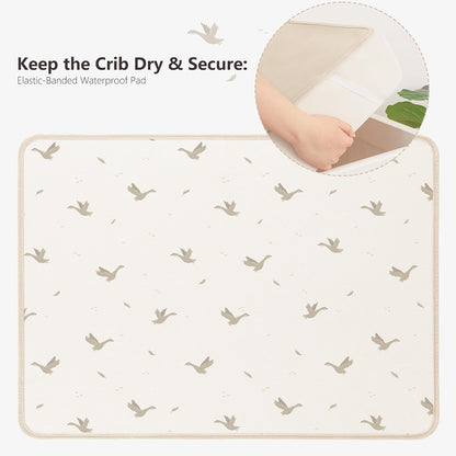 Baby Portable Foldable Changing Pad 2 Pack, Travel Changing Mat 35×29.5 inch Apricot Pink