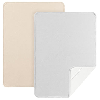Baby Portable Foldable Changing Pad 2 Pack, Travel Changing Mat 35×29.5 inch Apricot Pink