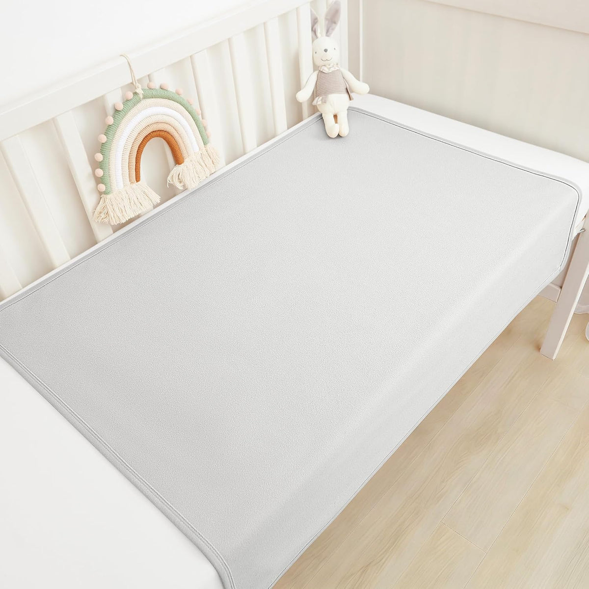 Baby Portable Foldable Changing Pad 2 Pack, Travel Changing Mat 35×29.5 inch Apricot Pink