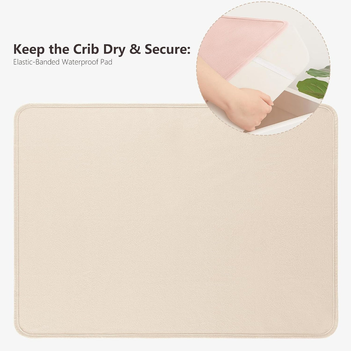 Baby Portable Foldable Changing Pad 2 Pack, Travel Changing Mat 35×29.5 inch Apricot Pink