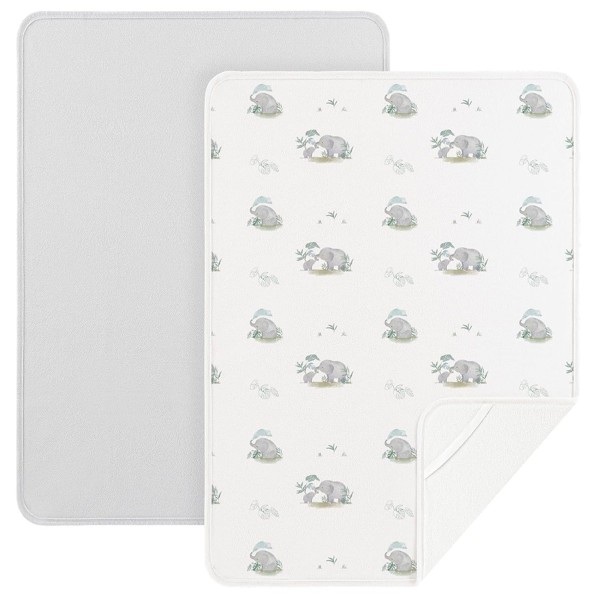 Baby Portable Foldable Changing Pad 2 Pack, Travel Changing Mat 35×29.5 inch Apricot Pink
