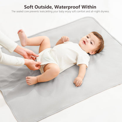 Baby Portable Foldable Changing Pad 2 Pack, Travel Changing Mat 35×29.5 inch Apricot Pink