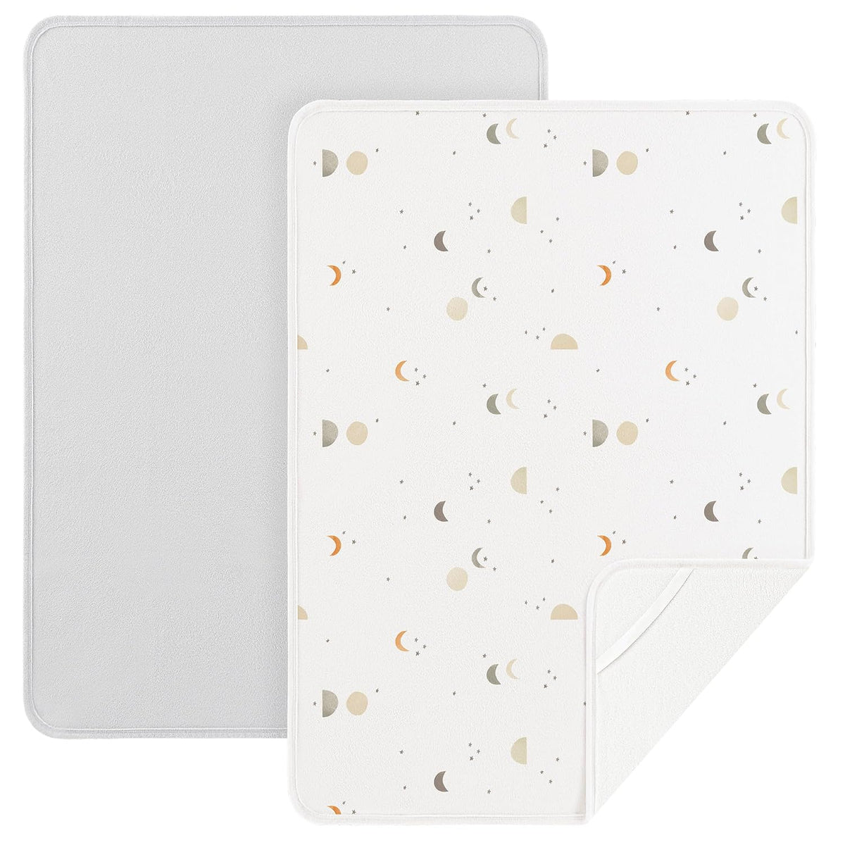 Baby Portable Foldable Changing Pad 2 Pack, Travel Changing Mat 35×29.5 inch Apricot Pink