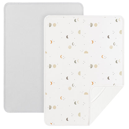 Baby Portable Foldable Changing Pad 2 Pack, Travel Changing Mat 35×29.5 inch Apricot Pink