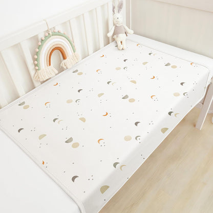 Baby Portable Foldable Changing Pad 2 Pack, Travel Changing Mat 35×29.5 inch Apricot Pink