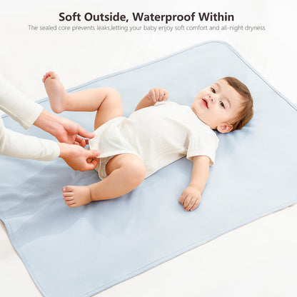 Baby Portable Foldable Changing Pad 2 Pack, Travel Changing Mat 35×29.5 inch Apricot Pink