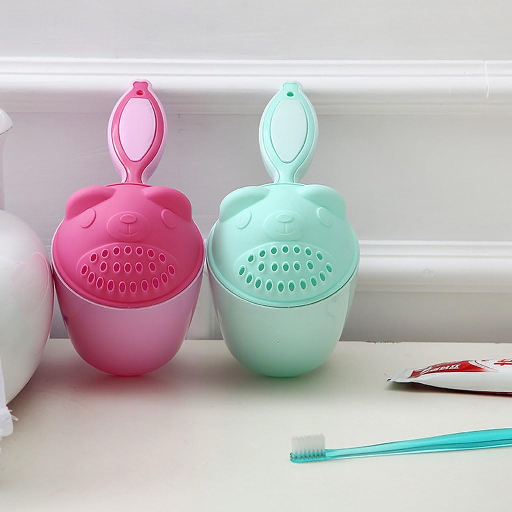 Cartoon Bath Waterfall Rinser Shampoo Rinse Cup Bath Shower Washing for Head Cup Spoons
