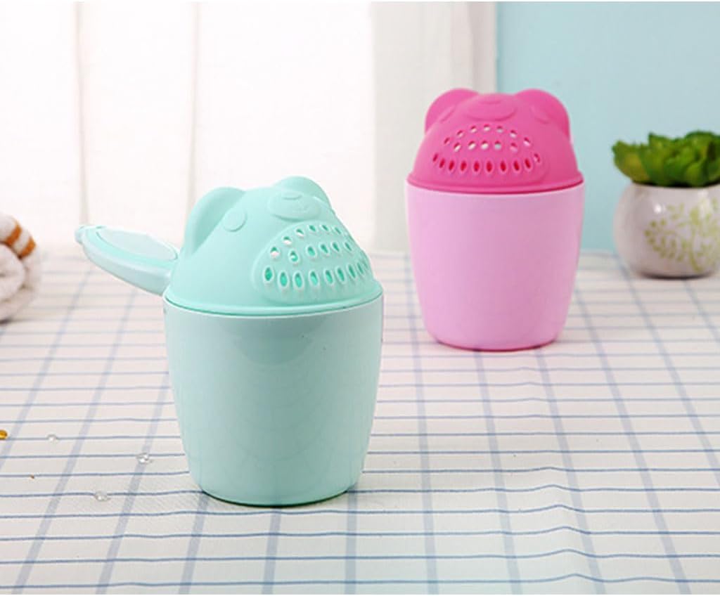 Cartoon Bath Waterfall Rinser Shampoo Rinse Cup Bath Shower Washing for Head Cup Spoons