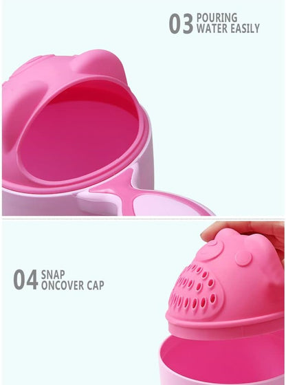 Cartoon Bath Waterfall Rinser Shampoo Rinse Cup Bath Shower Washing for Head Cup Spoons