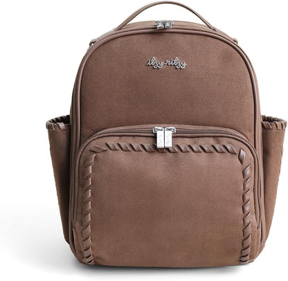 Mini Diaper Bag Backpack - 10 Pockets with Changing Pad (Aspen)