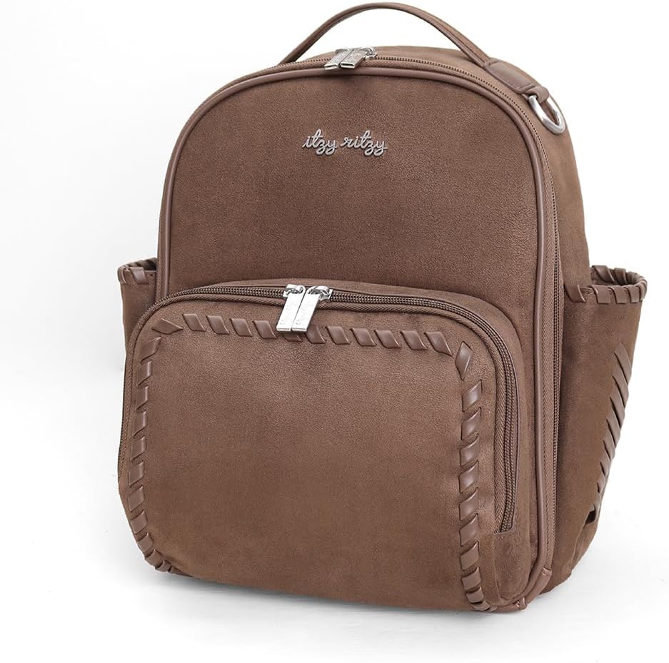Mini Diaper Bag Backpack - 10 Pockets with Changing Pad (Aspen)