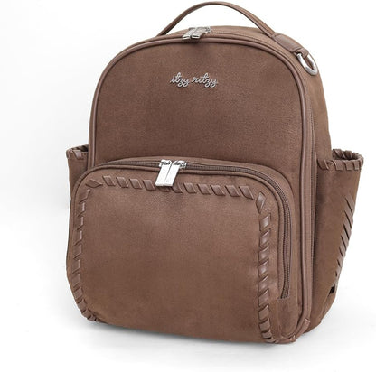 Mini Diaper Bag Backpack - 10 Pockets with Changing Pad (Aspen)