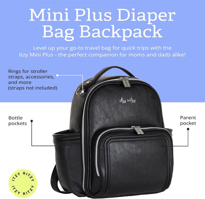 Mini Diaper Bag Backpack - 10 Pockets with Changing Pad (Aspen)