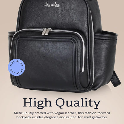 Mini Diaper Bag Backpack - 10 Pockets with Changing Pad (Aspen)