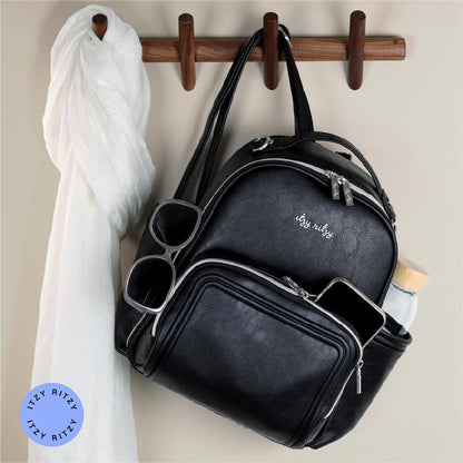 Mini Diaper Bag Backpack - 10 Pockets with Changing Pad (Aspen)