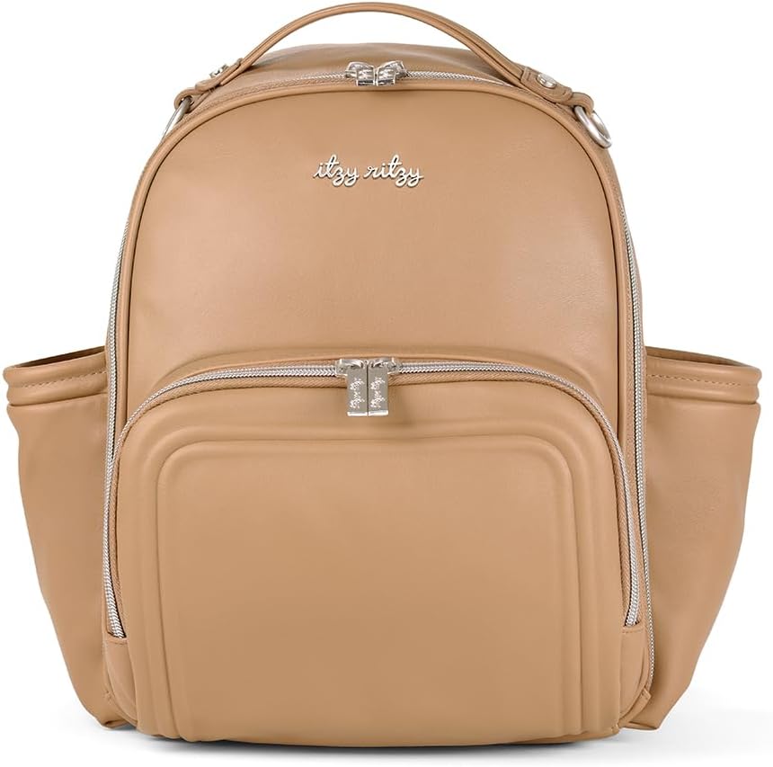 Mini Diaper Bag Backpack - 10 Pockets with Changing Pad (Aspen)