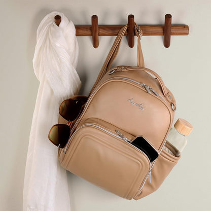 Mini Diaper Bag Backpack - 10 Pockets with Changing Pad (Aspen)