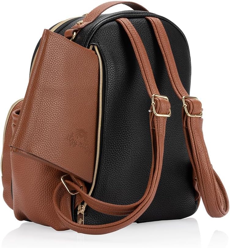 Mini Diaper Bag Backpack - 10 Pockets with Changing Pad (Aspen)