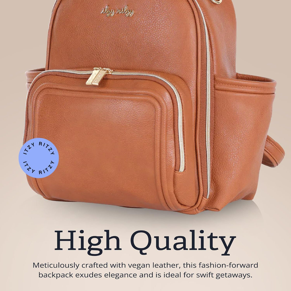 Mini Diaper Bag Backpack - 10 Pockets with Changing Pad (Aspen)