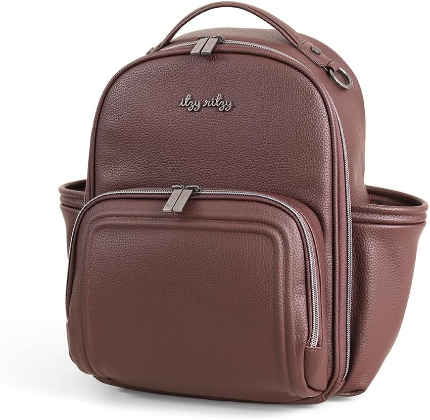 Mini Diaper Bag Backpack - 10 Pockets with Changing Pad (Aspen)