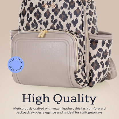 Mini Diaper Bag Backpack - 10 Pockets with Changing Pad (Aspen)