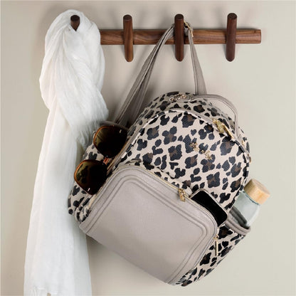 Mini Diaper Bag Backpack - 10 Pockets with Changing Pad (Aspen)