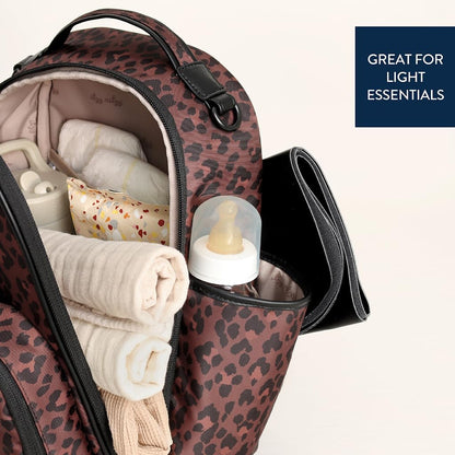 Mini Diaper Bag Backpack - 10 Pockets with Changing Pad (Aspen)