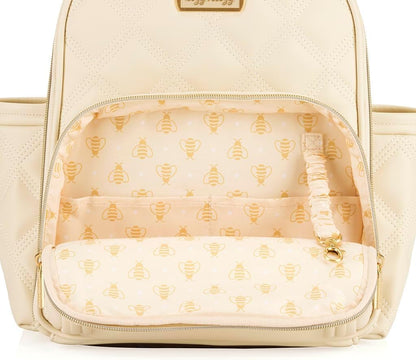 Mini Diaper Bag Backpack - 10 Pockets with Changing Pad (Aspen)