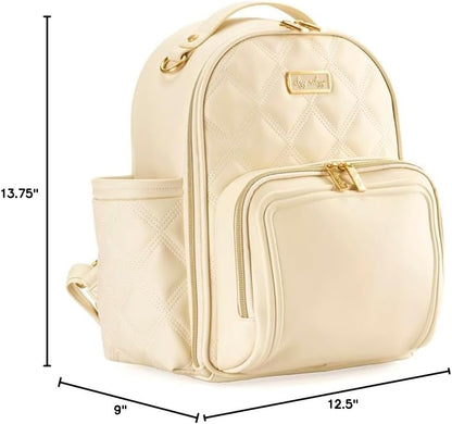 Mini Diaper Bag Backpack - 10 Pockets with Changing Pad (Aspen)