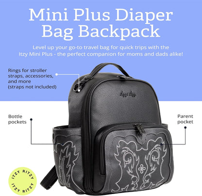 Mini Diaper Bag Backpack - 10 Pockets with Changing Pad (Aspen)
