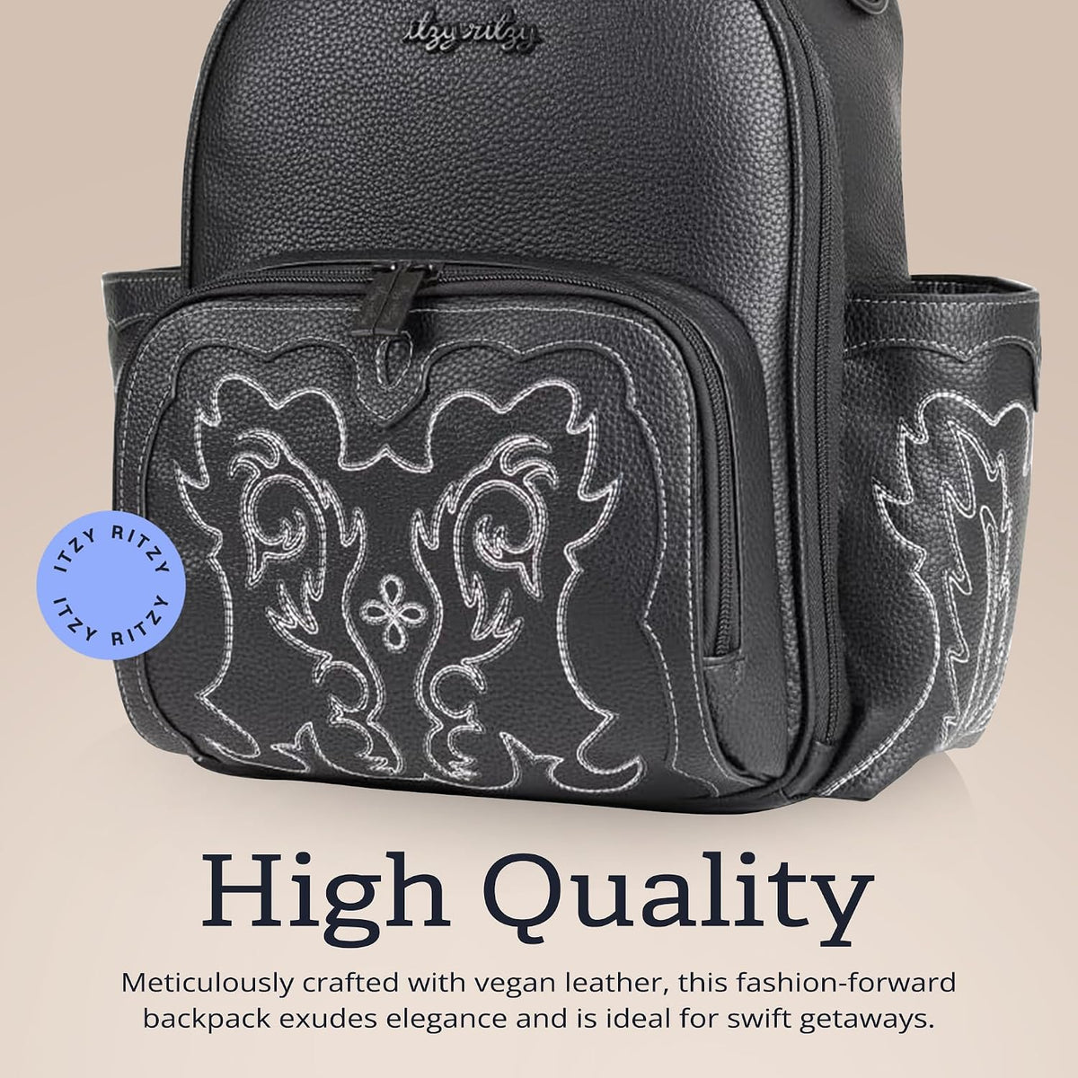 Mini Diaper Bag Backpack - 10 Pockets with Changing Pad (Aspen)