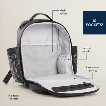 Mini Diaper Bag Backpack - 10 Pockets with Changing Pad (Aspen)