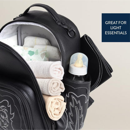 Mini Diaper Bag Backpack - 10 Pockets with Changing Pad (Aspen)