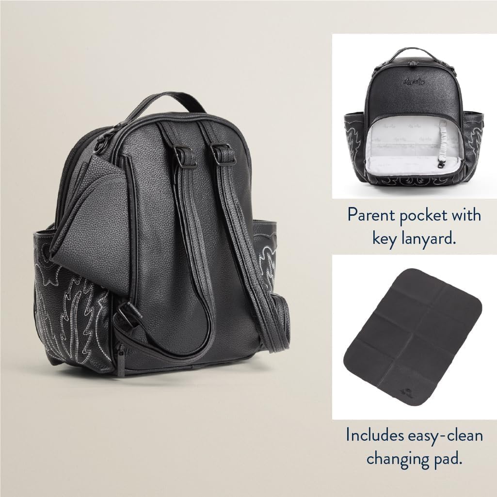 Mini Diaper Bag Backpack - 10 Pockets with Changing Pad (Aspen)