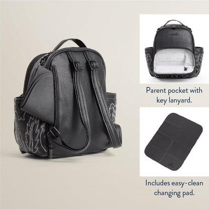 Mini Diaper Bag Backpack - 10 Pockets with Changing Pad (Aspen)