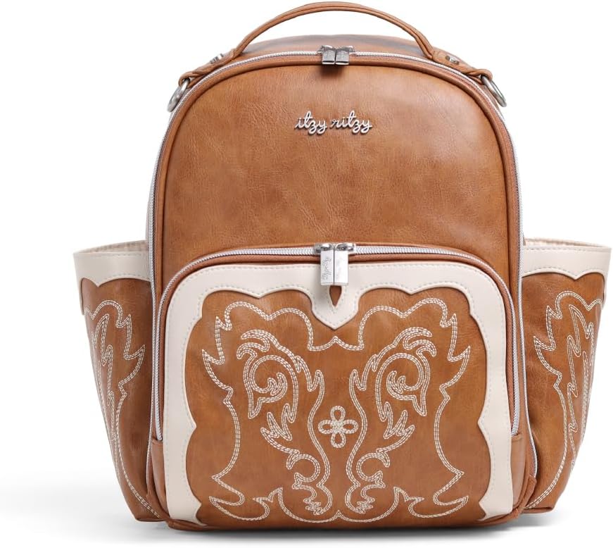 Mini Diaper Bag Backpack - 10 Pockets with Changing Pad (Aspen)