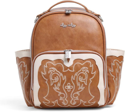 Mini Diaper Bag Backpack - 10 Pockets with Changing Pad (Aspen)
