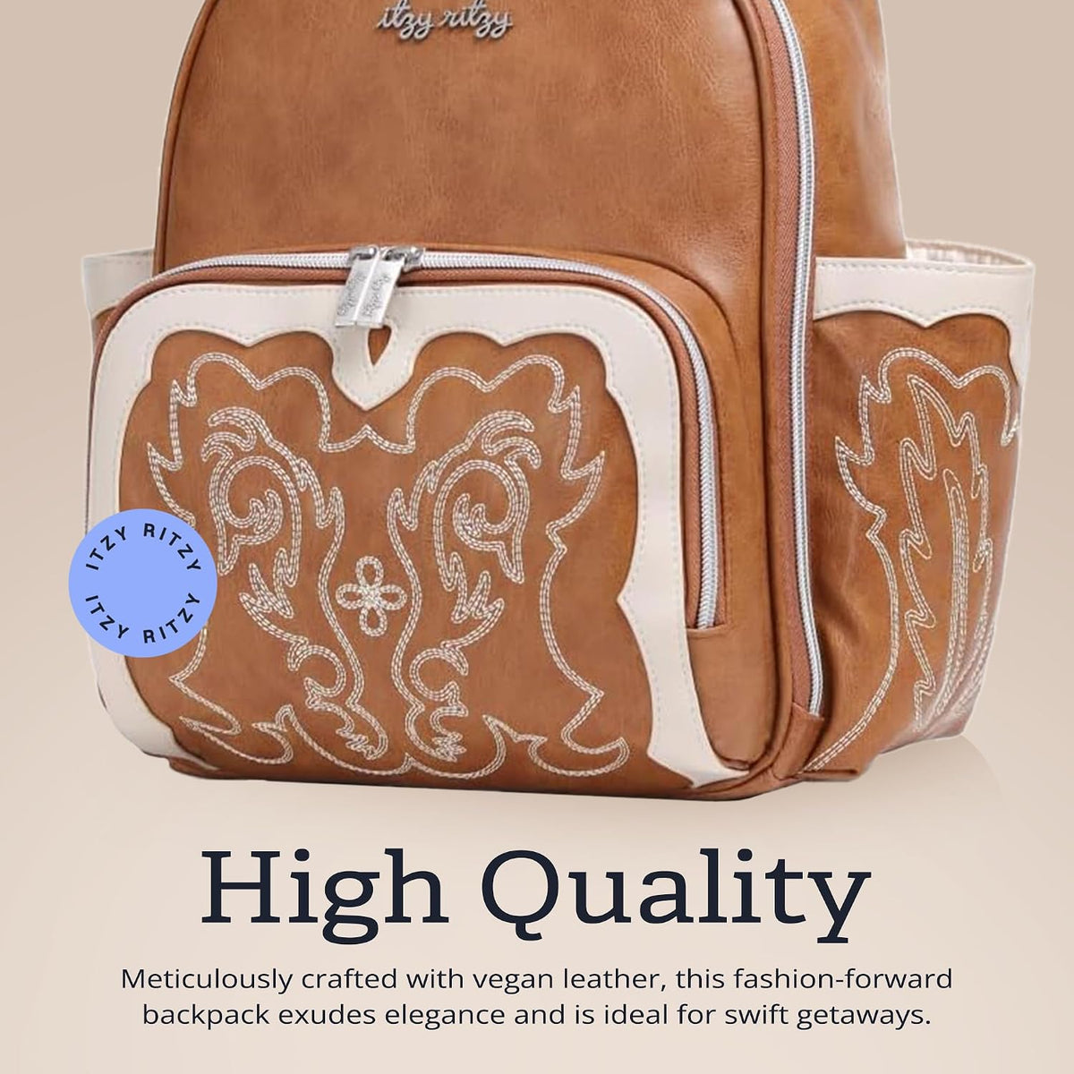 Mini Diaper Bag Backpack - 10 Pockets with Changing Pad (Aspen)
