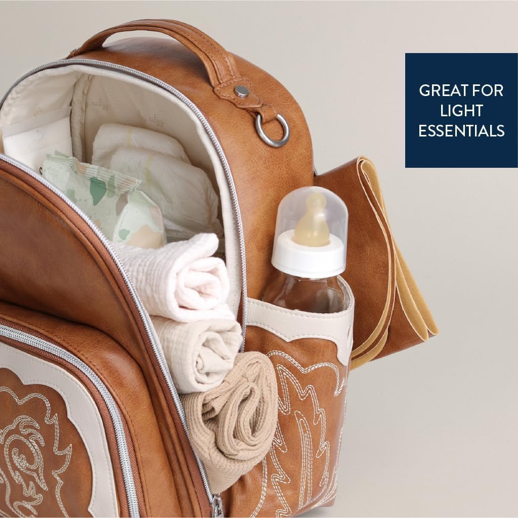 Mini Diaper Bag Backpack - 10 Pockets with Changing Pad (Aspen)