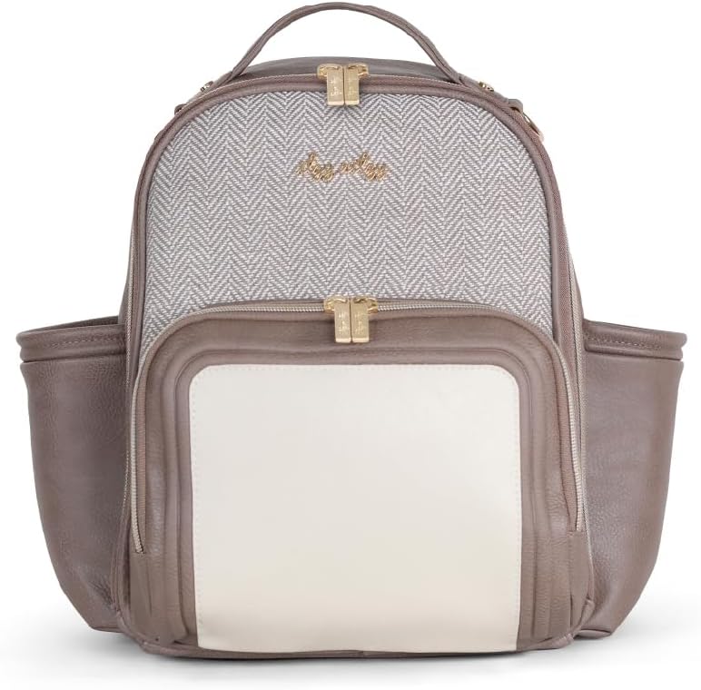 Mini Diaper Bag Backpack - 10 Pockets with Changing Pad (Aspen)
