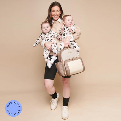 Mini Diaper Bag Backpack - 10 Pockets with Changing Pad (Aspen)