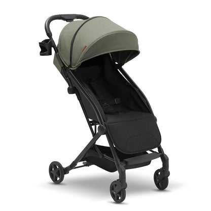 Lithe, Lightweight Stroller, Compact One-Hand Fold Luggage-Style Travel Stroller for Airplane Friendly, Reclining Seat and XL Canopy, with Rain Cover & Travel Carry Bag & Cup Holder