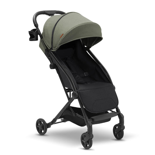 Lithe, Lightweight Stroller, Compact One-Hand Fold Luggage-Style Travel Stroller for Airplane Friendly, Reclining Seat and XL Canopy, with Rain Cover & Travel Carry Bag & Cup Holder
